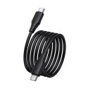 Kabel USB C do USB C Hoco 3A 60W Silikonowy 1 m X124 czarny