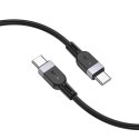 Kabel USB C do USB C Hoco 3A 60W Silikonowy 2 m X109 czarny