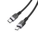 Kabel USB C do USB C Hoco 3A 60W Silikonowy 3 m X109 czarny