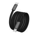 Kabel USB C do USB C Hoco 3A 60W płaski 1 m X125 czarny
