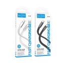 Kabel USB C do USB C Hoco 3A 60W płaski 1 m X125 czarny