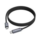 Kabel USB C do USB C Hoco 3A 60W z wyświetlaczem 1 m X112 czarny