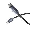 Kabel USB C do USB C Hoco 3A 60W z wyświetlaczem 1 m X112 czarny