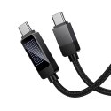 Kabel USB C do USB C Hoco 3A 60W z wyświetlaczem Dot Matrix 1 m U154 czarny