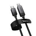 Kabel USB C do USB C Hoco 3A 60W z wyświetlaczem Dot Matrix 1 m U154 czarny