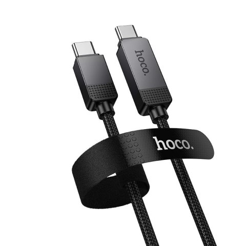 Kabel USB C do USB C Hoco 3A 60W z wyświetlaczem Dot Matrix 1 m U154 czarny