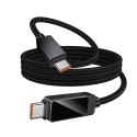 Kabel USB C do USB C Hoco 3A 60W z wyświetlaczem Dot Matrix 1 m U154 czarny