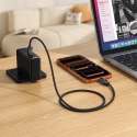 Kabel USB C do USB C Hoco 3A 60W z wyświetlaczem Dot Matrix 1 m U154 czarny