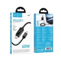 Kabel USB C do USB C Hoco 3A 60W z wyświetlaczem Dot Matrix 1 m U154 czarny