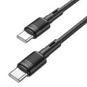 Kabel USB C do USB C Hoco PD 3A 60W 1 m X83 czarny