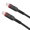 Kabel USB C do USB C Hoco PD QC 3A 60W 1 m X59 czarny