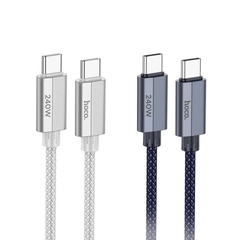Kabel USB C do USB C Hoco QC3.0 PD 5A 240W 1,8 m U134 szary