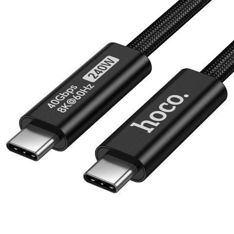 Kabel USB C do USB C Hoco USB4 40Gbps/8K60Hz 5A 240W 1m US15 czarny