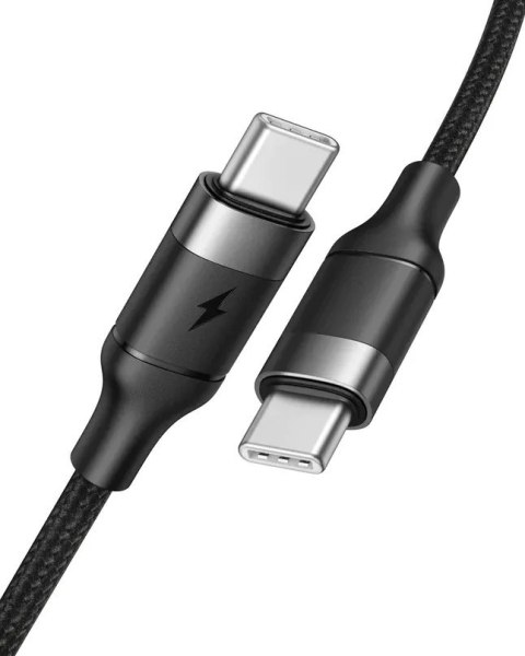Kabel USB C do USB C VEGER PD 5A 100W 1,5 m CC02 czarny