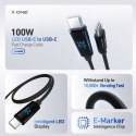 Kabel USB X-ONE BoltLink LED Display - typ C do C max 100W 1,5m czarny