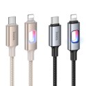 Kabel USB z diodami LED USB C do Lightning Hoco PD 27W 1,2 m U144 czarny
