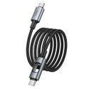 Kabel USB z diodami LED USB C do USB C Hoco 3A 60W 1,2 m U144 czarny