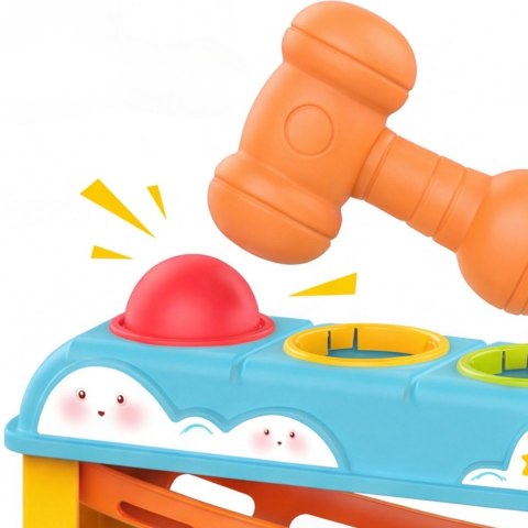 WOOPIE BABY Edukacyjny Tor Kulkowy Wbijanka z Młotkiem Przebijanka Pop-Up