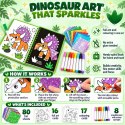 WOOPIE Zestaw Plastyczny Wyklejanka Foliowa Kolorowanka Dinozaur 121 el.