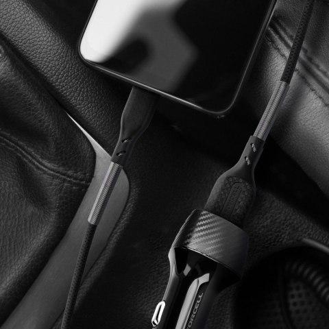 Kabel USB-A do Lightning Forcell F-Energy 2,4A 12W Carbon 1 m CB-01A czarny