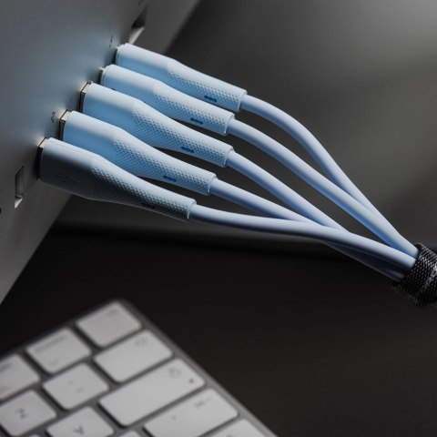 Kabel USB-A do Lightning Forcell F-Energy 2,4A 12W Silicone 1 m C343 niebieski