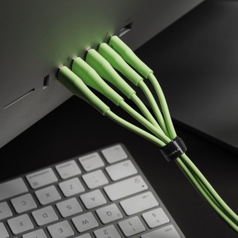 Kabel USB-A do Lightning Forcell F-Energy 2,4A 12W Silicone 1 m C343 zielony