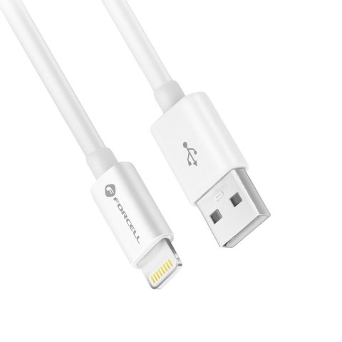 Kabel USB-A do Lightning Forcell F-Energy MFi 2,4A 12W 1 m C703 biały