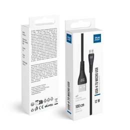 Kabel USB-A do Micro USB Blue Star 2A 12W 1 m PJ-DG3-A czarny
