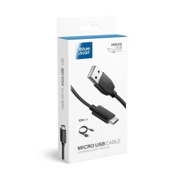 Kabel USB-A do Micro USB Blue Star Lite 3A 1,2 m czarny