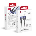 Kabel USB-A do Micro USB Forcell F-Energy QC3.0 2,4A 18W Gradient 1 m C351 czarny