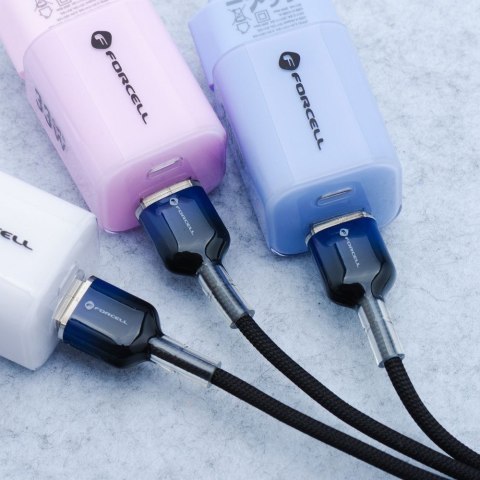 Kabel USB-A do Micro USB Forcell F-Energy QC3.0 2,4A 18W Gradient 1 m C351 czarny