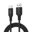 Kabel USB-A do Micro USB Forcell F-Energy QC3.0 2,4A 18W Silicone 1 m C341 czarny