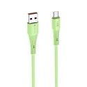 Kabel USB-A do Micro USB Forcell F-Energy QC3.0 2,4A 18W Silicone 1 m C341 zielony