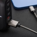 Kabel USB-A do USB-C Forcell F-Energy QC3.0 66W Metal 1 m C234 srebrny