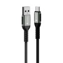 Kabel USB-A do USB-C Forcell F-Energy QC4.0 3A 66W Cafule 0,25 m C256 czarny