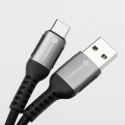 Kabel USB-A do USB-C Forcell F-Energy QC4.0 3A 66W Cafule 0,25 m C256 czarny