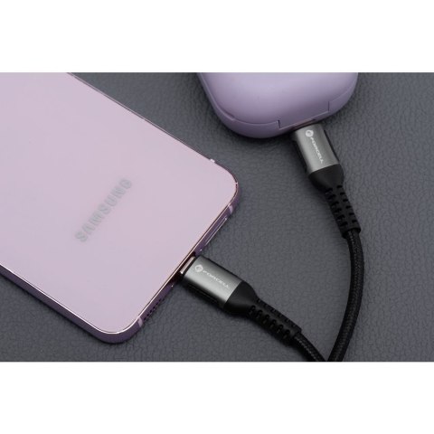 Kabel USB-A do USB-C Forcell F-Energy QC4.0 3A 66W Cafule 2 m C256 czarny