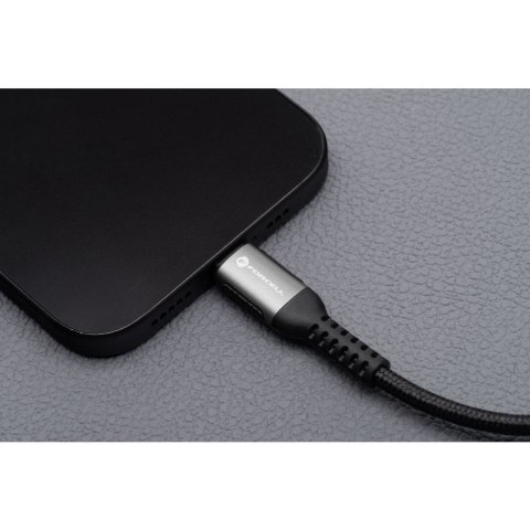 Kabel USB-A do USB-C Forcell F-Energy QC4.0 3A 66W Cafule 2 m C256 czarny