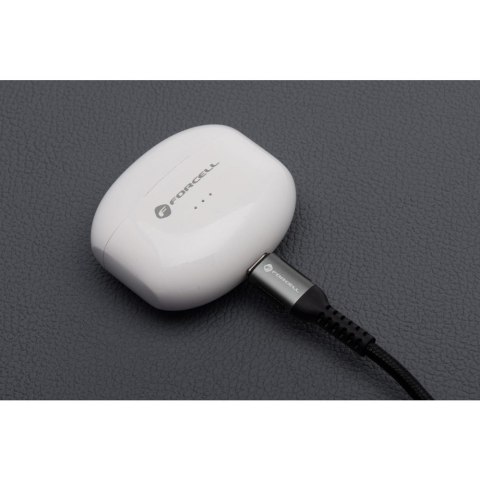 Kabel USB-A do USB-C Forcell F-Energy QC4.0 3A 66W Cafule 2 m C256 czarny