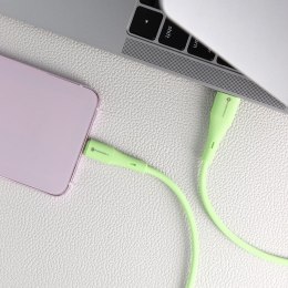 Kabel USB-A do USB-C Forcell F-Energy QC4.0 3A 66W Silicone 1 m C342 zielony