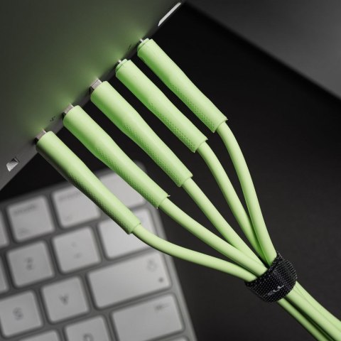 Kabel USB-A do USB-C Forcell F-Energy QC4.0 3A 66W Silicone 1 m C342 zielony