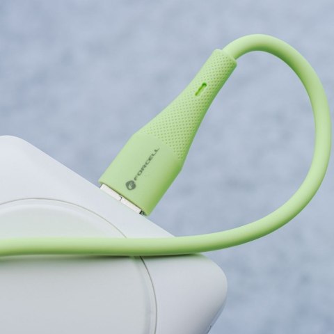 Kabel USB-A do USB-C Forcell F-Energy QC4.0 3A 66W Silicone 1 m C342 zielony