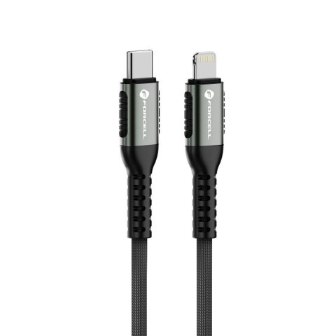 Kabel USB-C do Lightning Forcell F-Energy PD 3A 27W Cafule 3 m C259 czarny