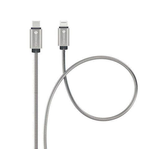 Kabel USB-C do Lightning Forcell F-Energy PD 3A 27W Metal 1 m C238 srebrny