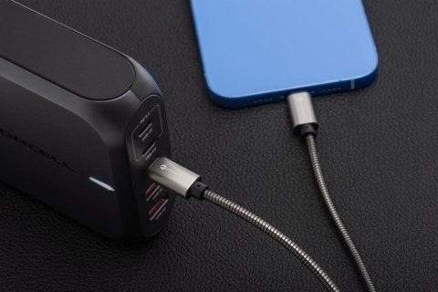 Kabel USB-C do Lightning Forcell F-Energy PD 3A 27W Metal 1 m C238 srebrny