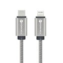 Kabel USB-C do Lightning Forcell F-Energy PD 3A 27W Metal 2 m C238 srebrny