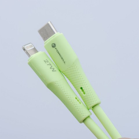 Kabel USB-C do Lightning Forcell F-Energy PD 3A 27W Silicone 1 m C346 zielony