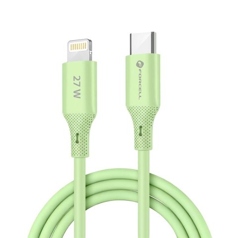 Kabel USB-C do Lightning Forcell F-Energy PD 3A 27W Silicone 1 m C346 zielony
