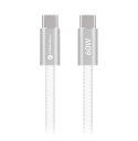 Kabel USB-C do USB-C Forcell F-Energy QC4.0 PD 3A 60W Cafule Color 1,2 m ACYH23 biały