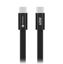 Kabel USB-C do USB-C Forcell F-Energy QC4.0 PD 3A 60W Cafule Flat 1,2 m CCFN23 czarny